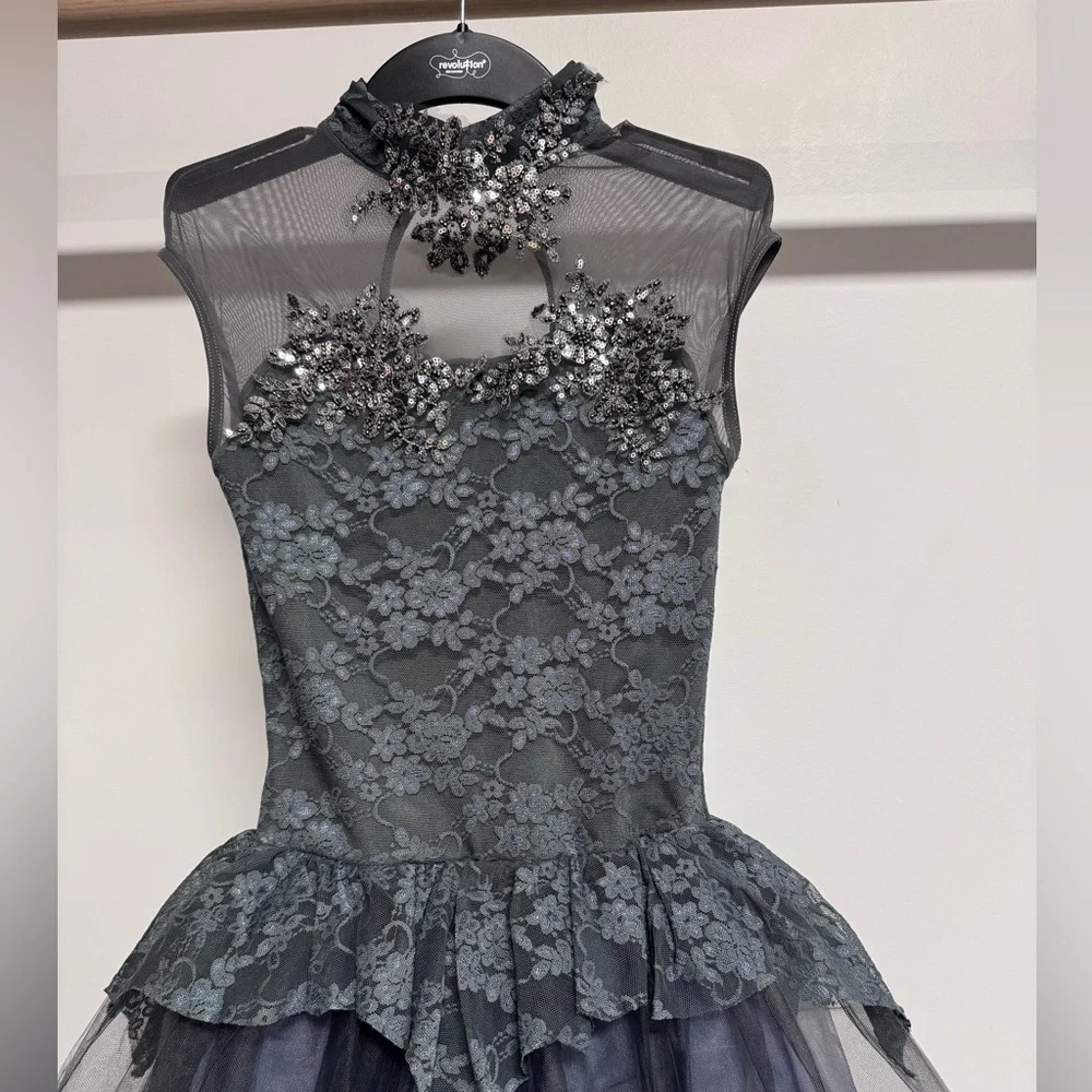 NEW Weissman Ballet Tutu Dance Costume Size MA Medium Adult Gray Purple Lace